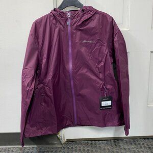 Eddie Bauer Cloud Cap Waterproof Women’s Rain Jacket Purple Size PXL